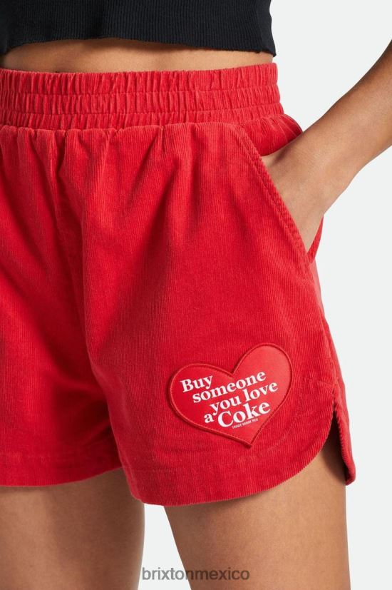 Brixton vestir coca cola roja mujer pantalón corto de coca-cola DV42H493