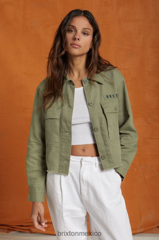 Brixton vestir excedente de aceituna mujer sobrecamisa privada DV42H462