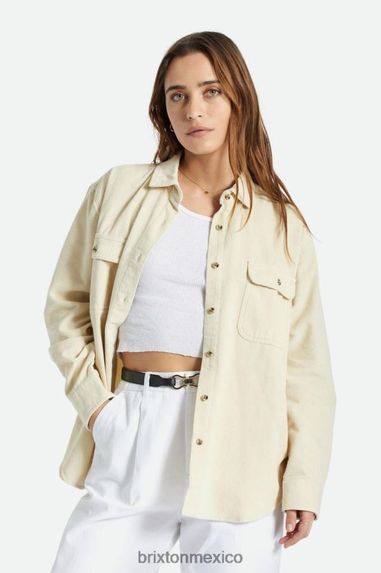 Brixton vestir gorra blanca mujer sobrecamisa estilo boyfriend bowery de pana DV42H441