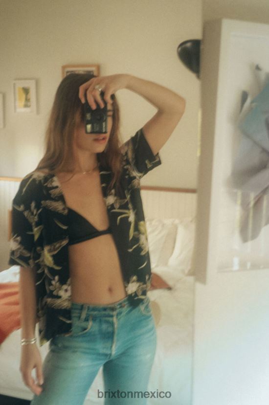 Brixton vestir negro mujer camisa tejida bunker paradise s/s DV42H417