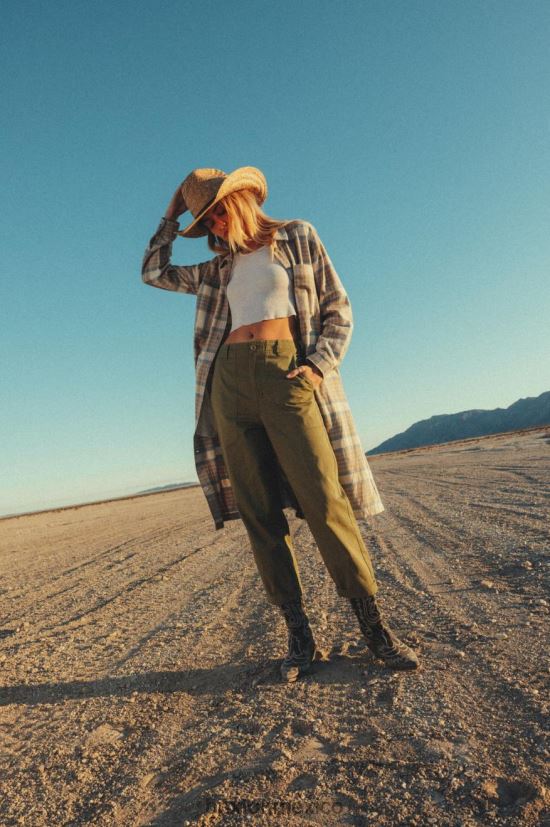 Brixton vestir excedente de aceituna mujer pantalón vancouver DV42H477