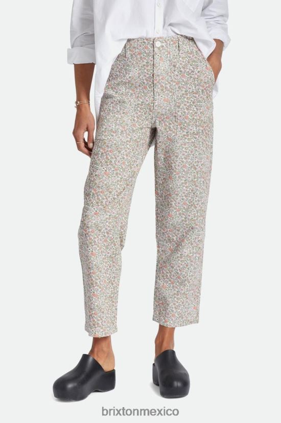 Brixton vestir flores blancas mujer pantalón vancouver DV42H471