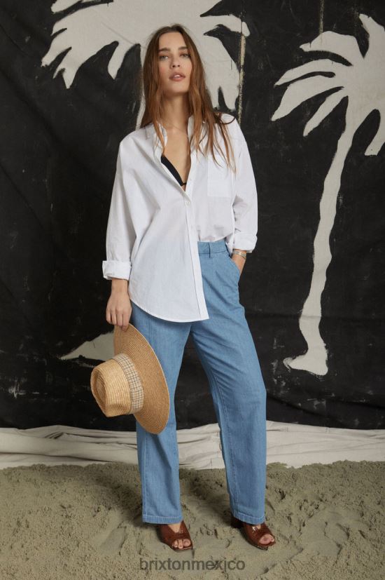 Brixton vestir índigo descolorido mujer pantalon victoria DV42H479