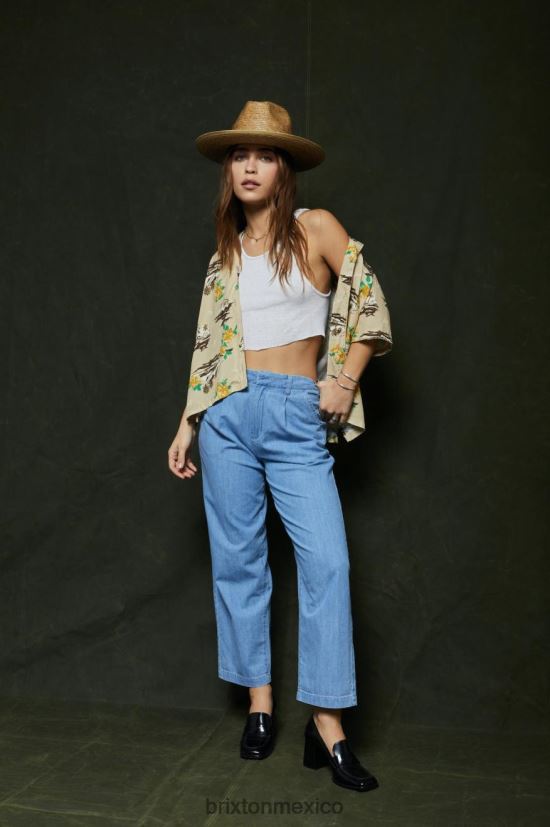 Brixton vestir índigo descolorido mujer pantalon victoria DV42H479
