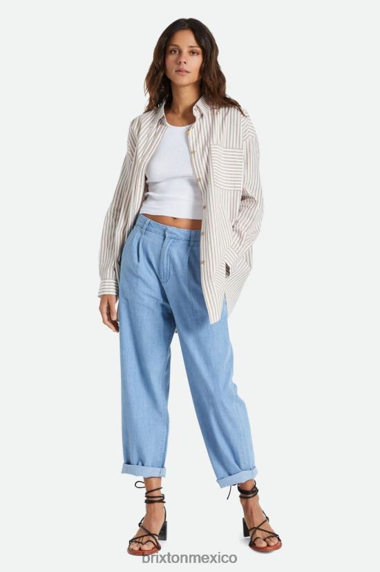 Brixton vestir índigo descolorido mujer pantalon victoria DV42H479