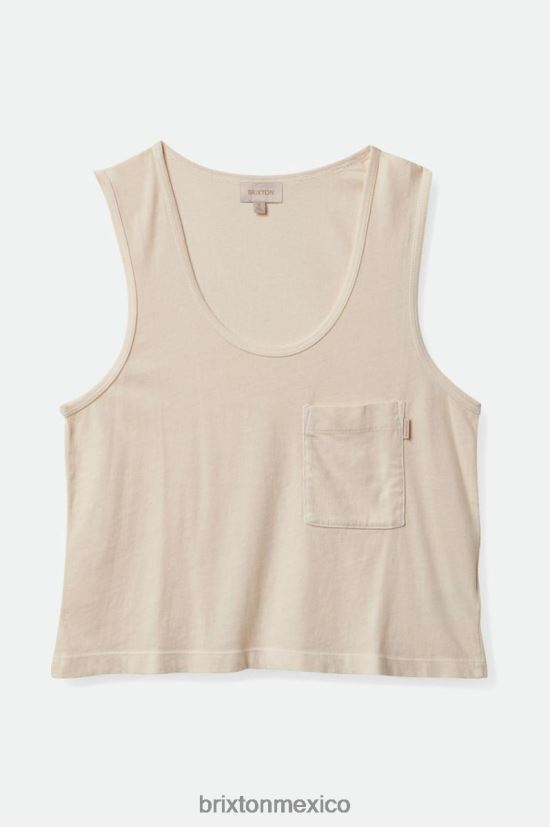 Brixton vestir gorra blanca mujer tanque de bolsillo sin preocupaciones DV42H433