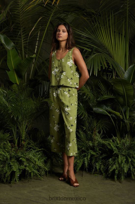Brixton vestir musgo mujer tanque de lino lanai DV42H423