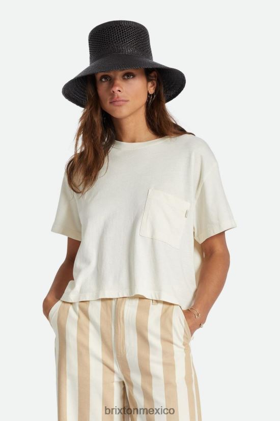 Brixton vestir gorra blanca mujer camiseta con bolsillo sin preocupaciones DV42H428