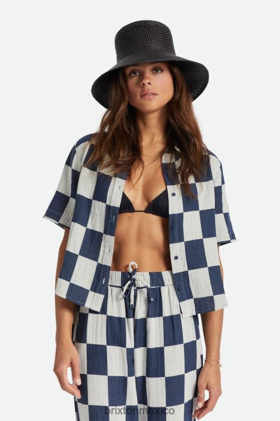 Brixton vestir azul marino lavado mujer mykonos boxy s/s tejido DV42H413