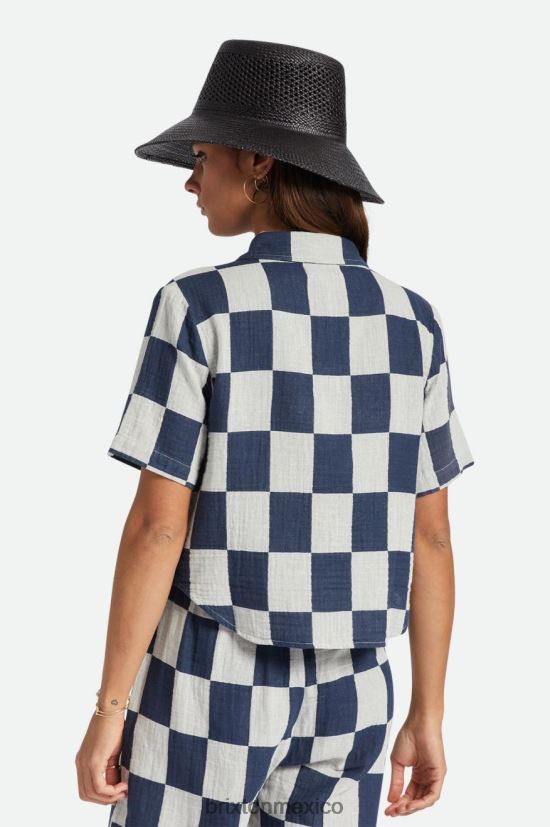 Brixton vestir azul marino lavado mujer mykonos boxy s/s tejido DV42H413