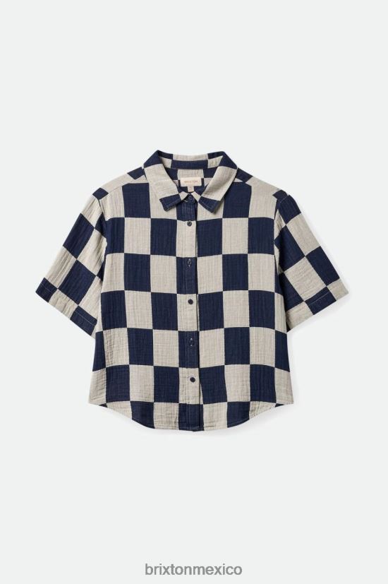 Brixton vestir azul marino lavado mujer mykonos boxy s/s tejido DV42H413