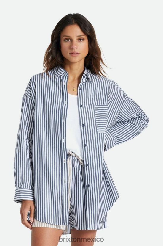 Brixton vestir azul marino lavado mujer sidney oversize l/s tejido DV42H449