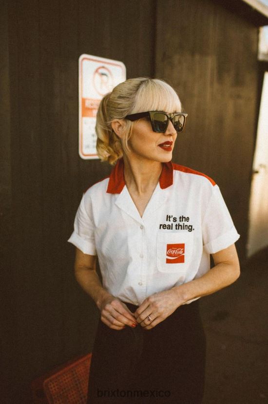 Brixton vestir coca cola roja mujer bloque de búnker de coca-cola s/s tejido DV42H456