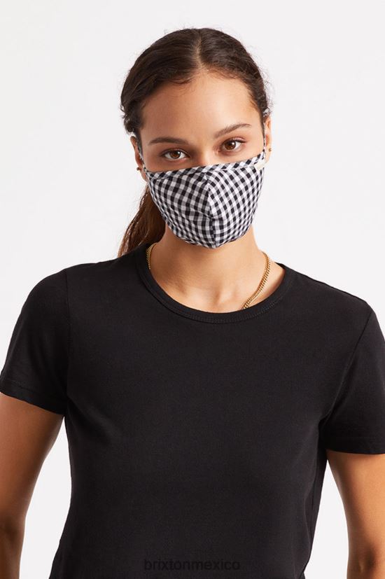 Brixton accesorios cuadros negros unisexo mascarilla antimicrobiana ligera DV42H402