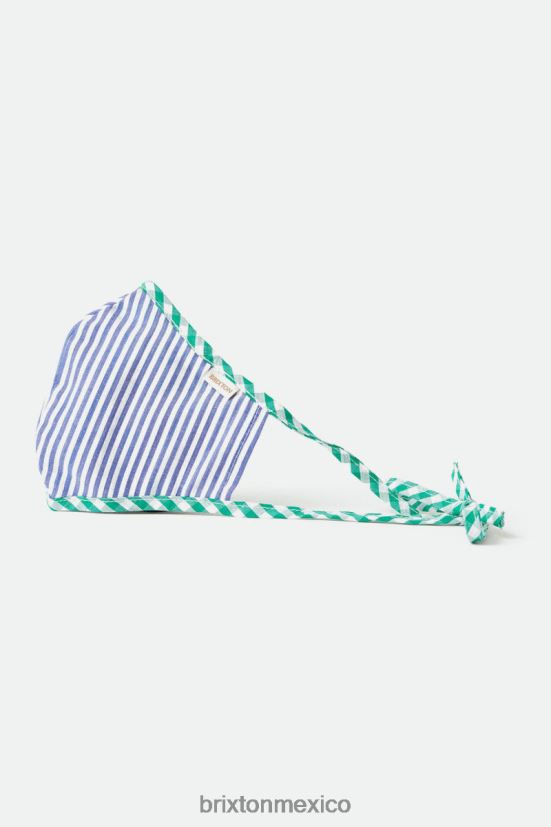 Brixton accesorios raya azul unisexo mascarilla antimicrobiana ligera DV42H405