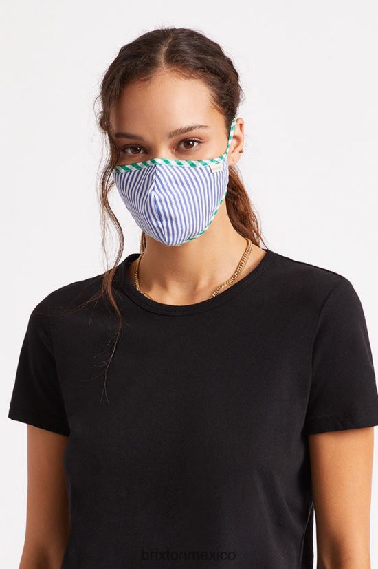 Brixton accesorios raya azul unisexo mascarilla antimicrobiana ligera DV42H405