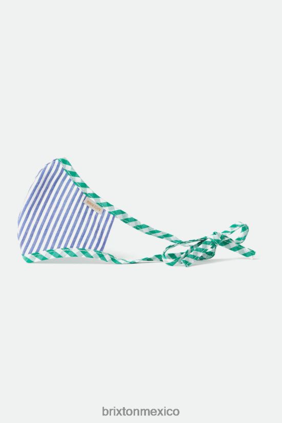 Brixton accesorios raya azul unisexo mascarilla antimicrobiana ligera para jóvenes DV42H412