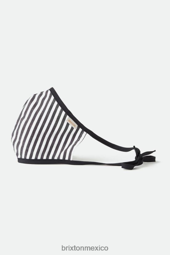 Brixton accesorios raya negra unisexo mascarilla antimicrobiana ligera DV42H404