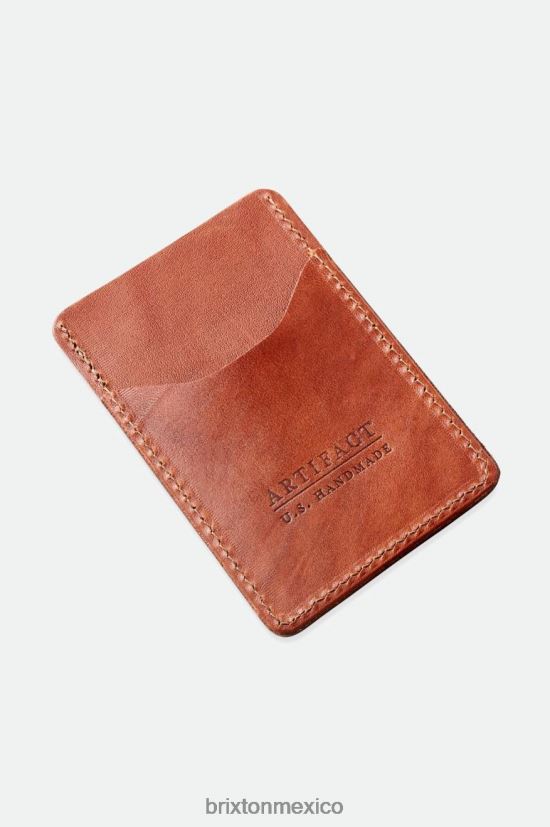 Brixton x Artifact accesorios marrón unisexo cartera tarjetero de piel DV42H371