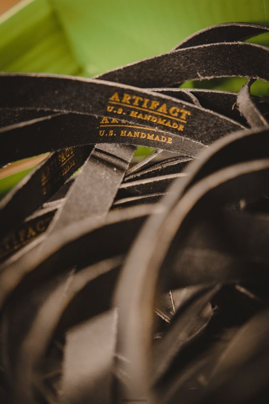 Brixton x Artifact accesorios marrón unisexo banda de sombrero ajustable de cuero DV42H373